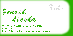 henrik licska business card